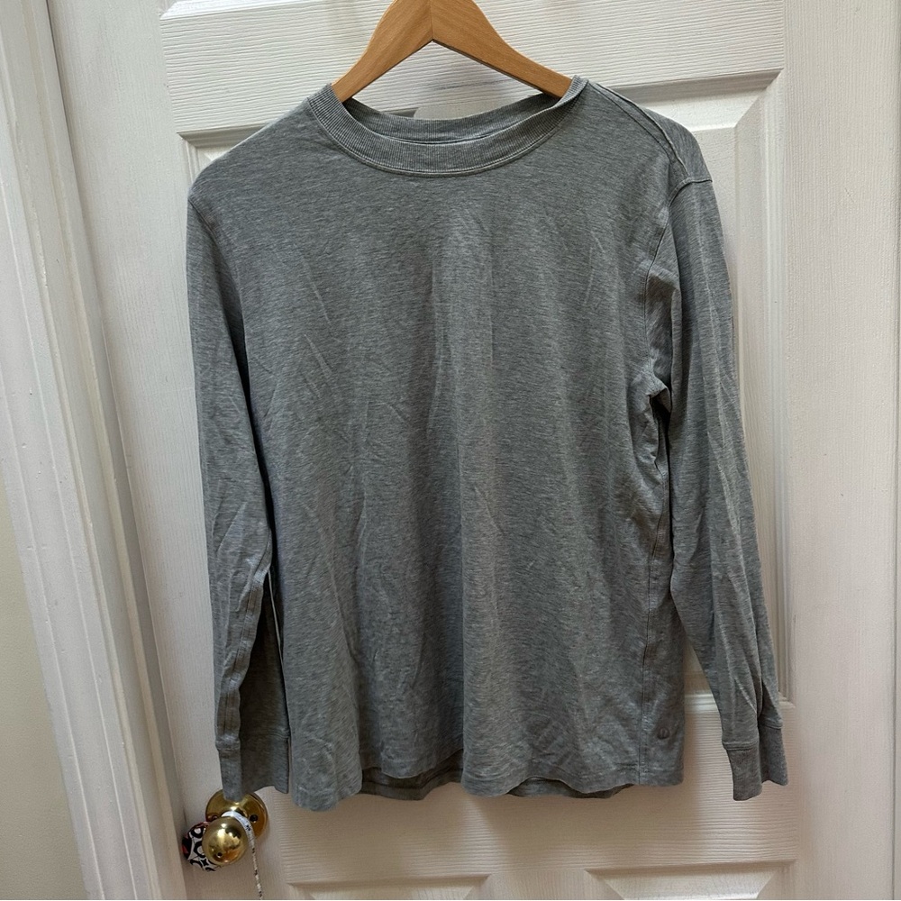 Lululemon Gray All Yours Long Sleeve Shirt top 8 - Picture 2 of 6